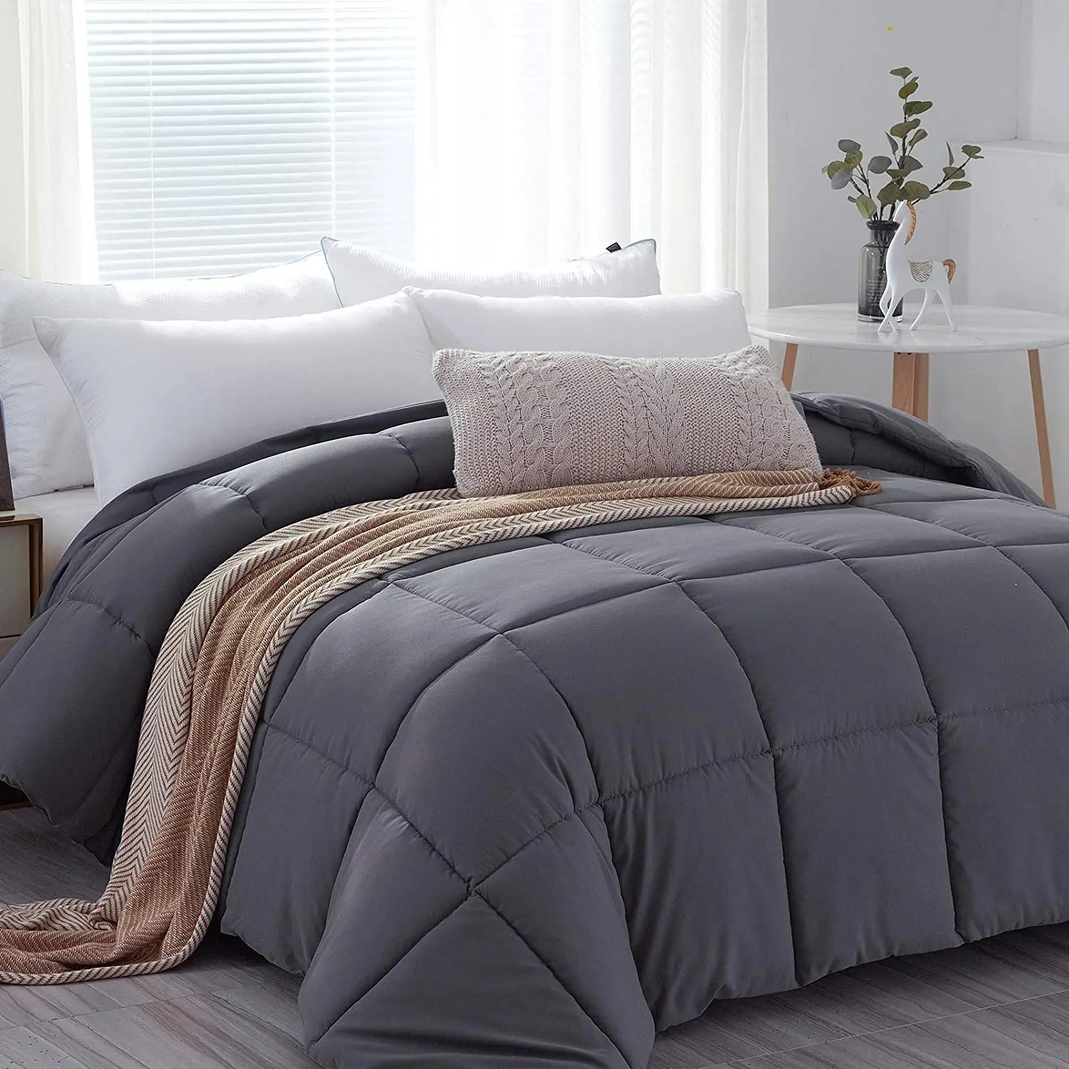 pure cotton white goose feather down comforter cheap price down comforter