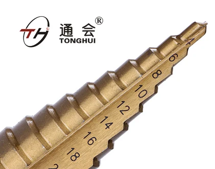 Cobalt Steel Unibit Tree type Double Slot Cone Cutting Shaped Step Drill Bit Kit