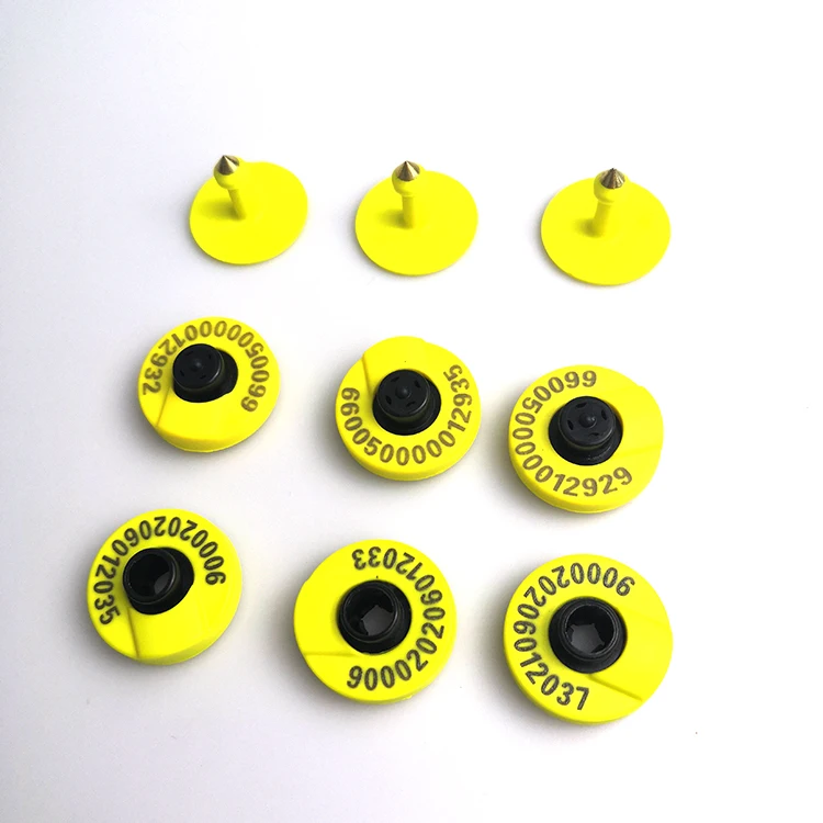 LF 134.2 khz  Diameter 30 mm Size cattle ear tags  FDX-B type EM4305 chip Rfid cattle tags