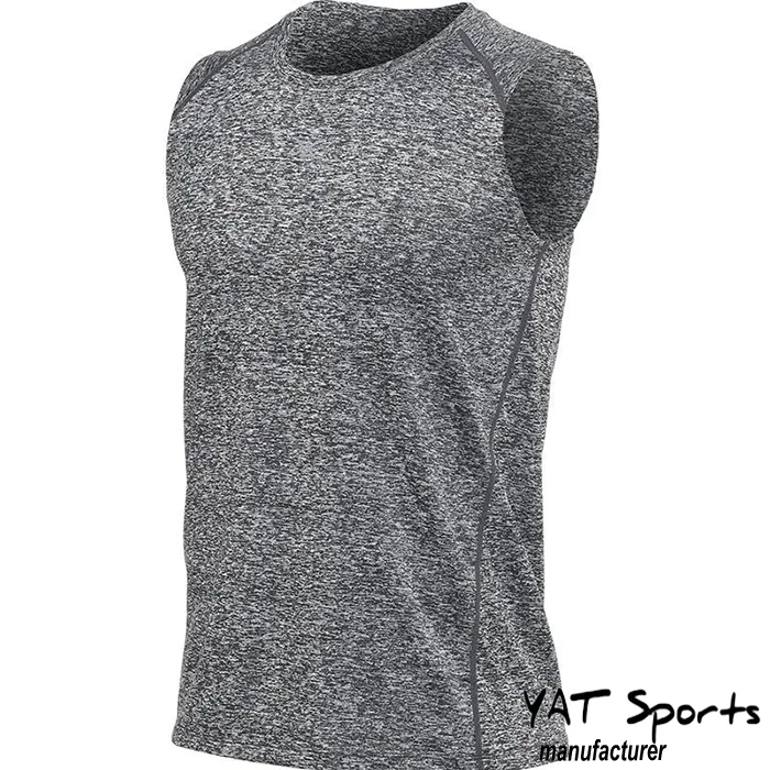 Custom Logo Slim fit Workout Tank Top for Men Gym Professional Vest with Back Reflective Singlet