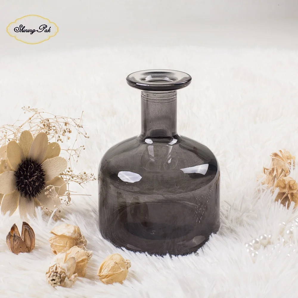 Luxury Empty 300Ml Cylinder Green Best Scent Atomiser Reed Diffuser Glass Bottle