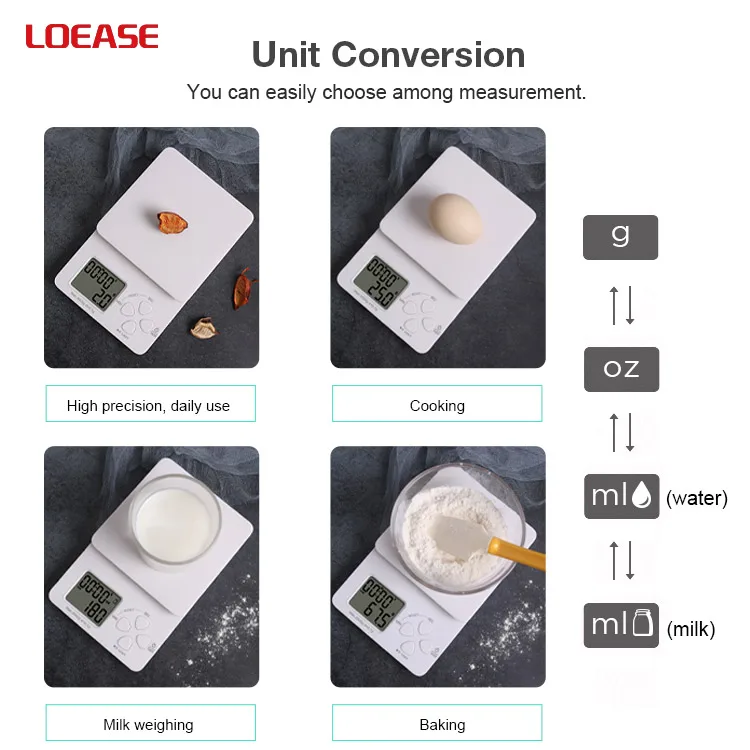 Electronic Slim Design  ABS Plastic Drip Food Timer Count Up And Down Digital Kitchen Timer Coffee Scale