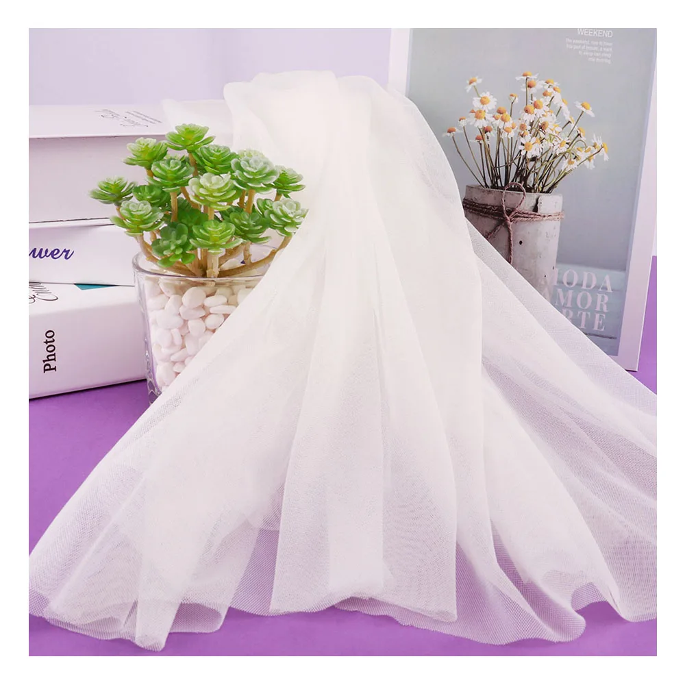Honeycomb Recycled Tulle Skin Color 2 Way Stretch Fabric Bridal Wedding Dress Tulle Fabric