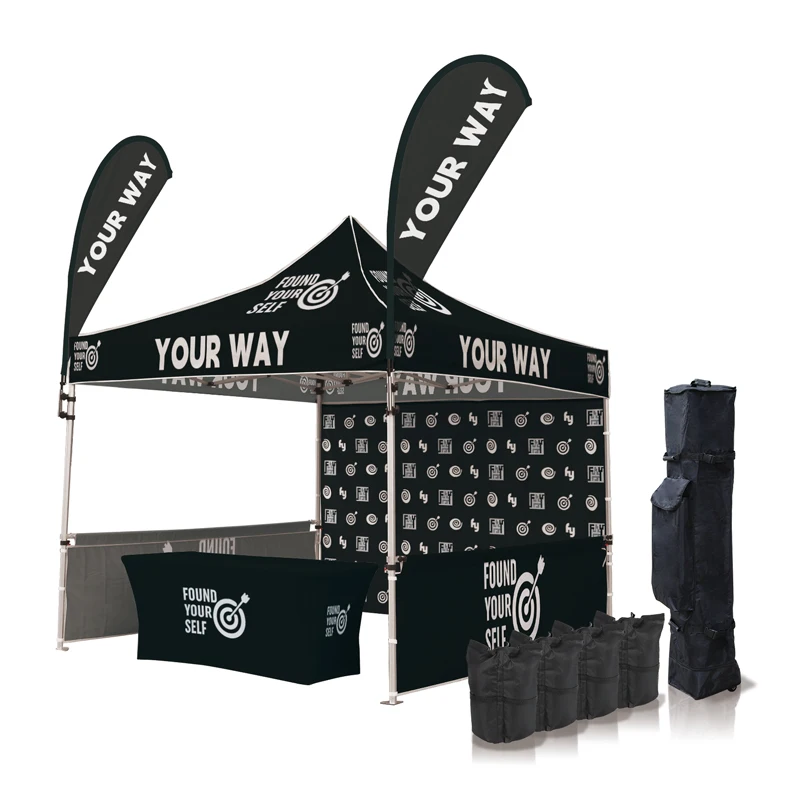 Durable Aluminum Trade Show Tent Custom Logo Print 10X10 Gazebo Tent Canopy Ten For Outdoor