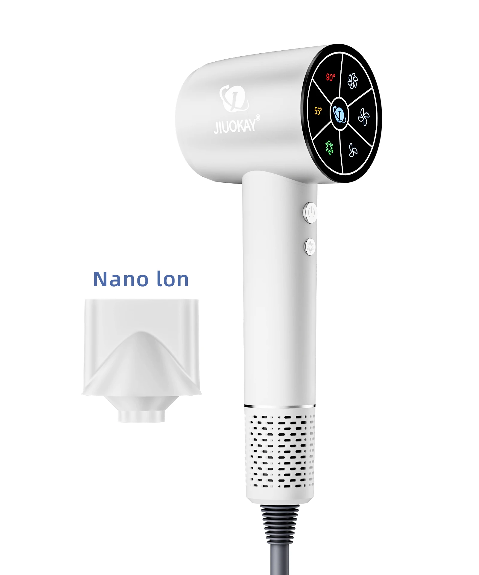 1800W High-Speed Nano Ionic Blow Hair Dryer Machine Automatic Thermostat for 130,000 RPM Brushless DC Motor