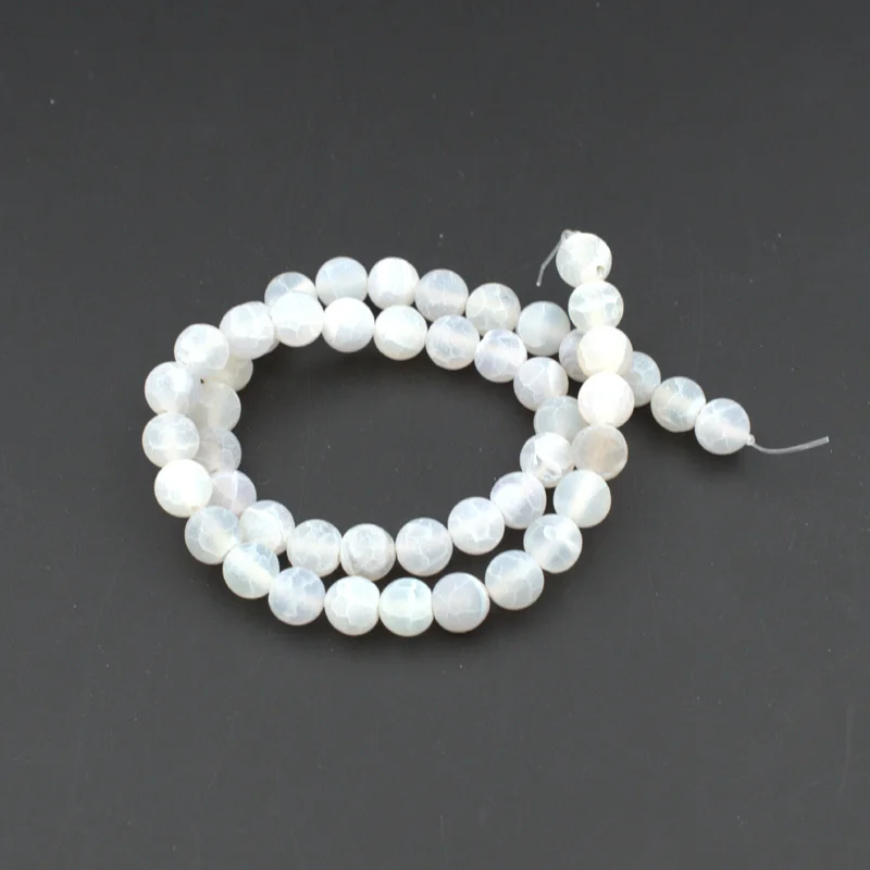 Matte  Weathered Agate Natural Stone Beads Gemstone for Jewelry Making