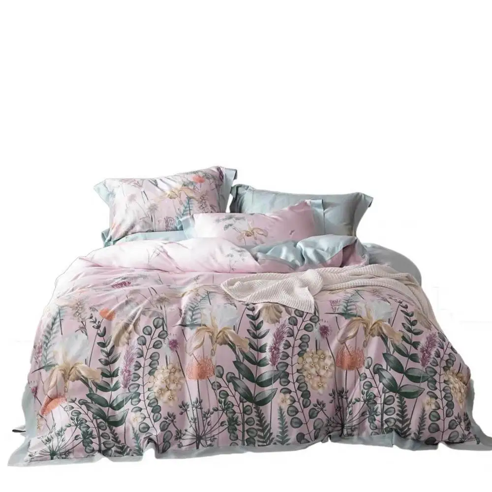 100% polyester waterproof printed luxury bed sheets fabric wholesale polyester fabric