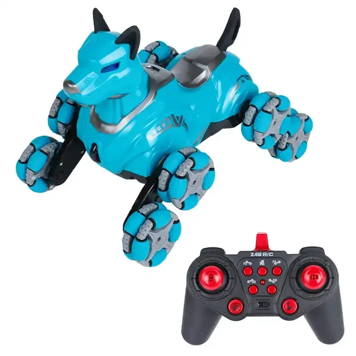 Jinming New 2.4G Remote Control Stunt Dog Toys Car Plastic Radio Electric RC 8 Wheels Car Toy for Kids