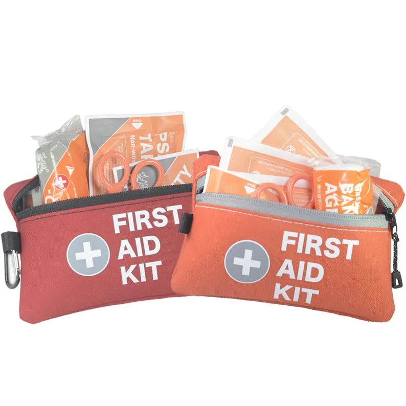 T.J.D Tech Lightweight Portable Adjustable Durable Superior Quality orange First Aid Belt Bag For Cycling Hiking Camping Hunting