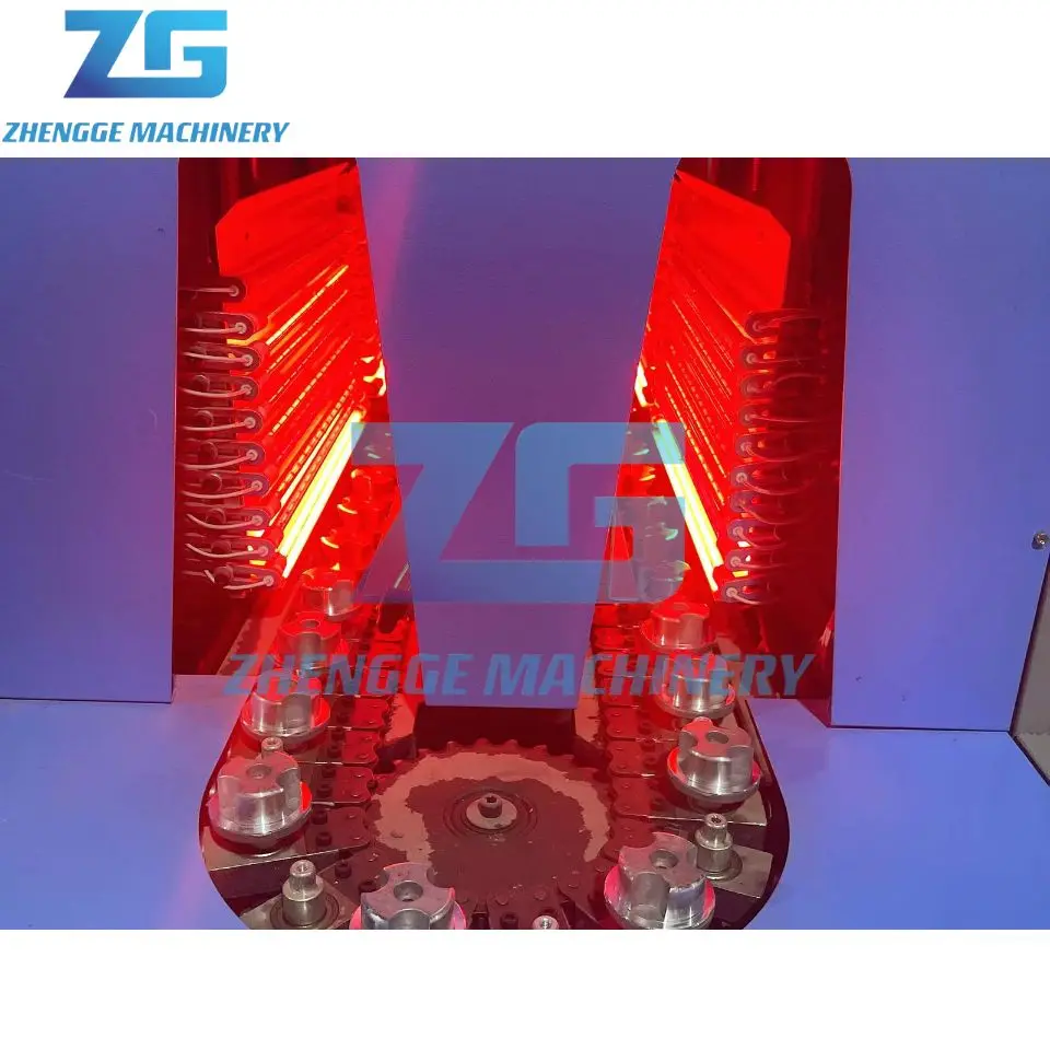 High quality two cavity semi automatic pure drinking water bottle blow mold machine