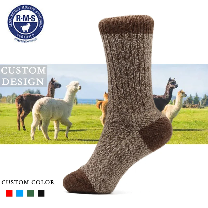 Thick Thermal Deodorant Breathable Alpaca Wool Socks