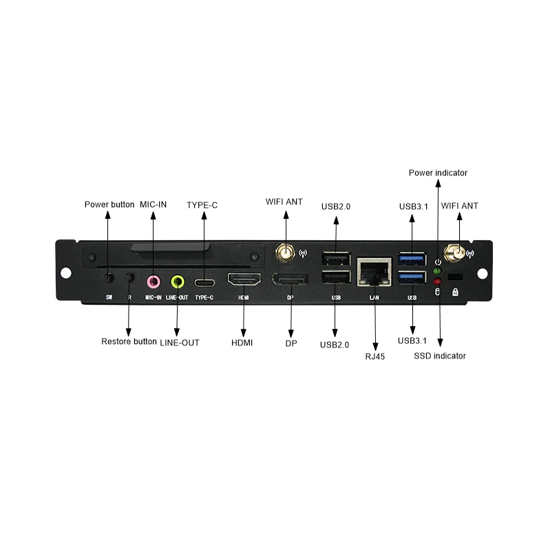 Hot Selling i3 i5 i7 Mini PC 4K Resolution for Classroom Whiteboard and Interactive Display in Stock Embedded Computer
