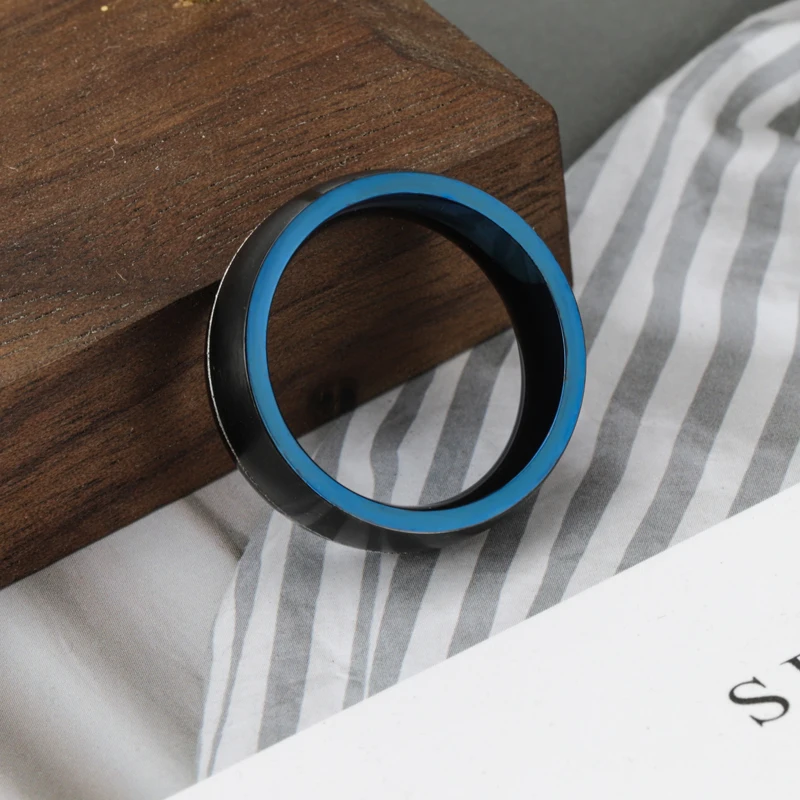 Wedding Bands Rings Band Tungsten Carbide Personalized Mens Matte Black Groove Channel Black Engagement Bands or Rings CFR3205