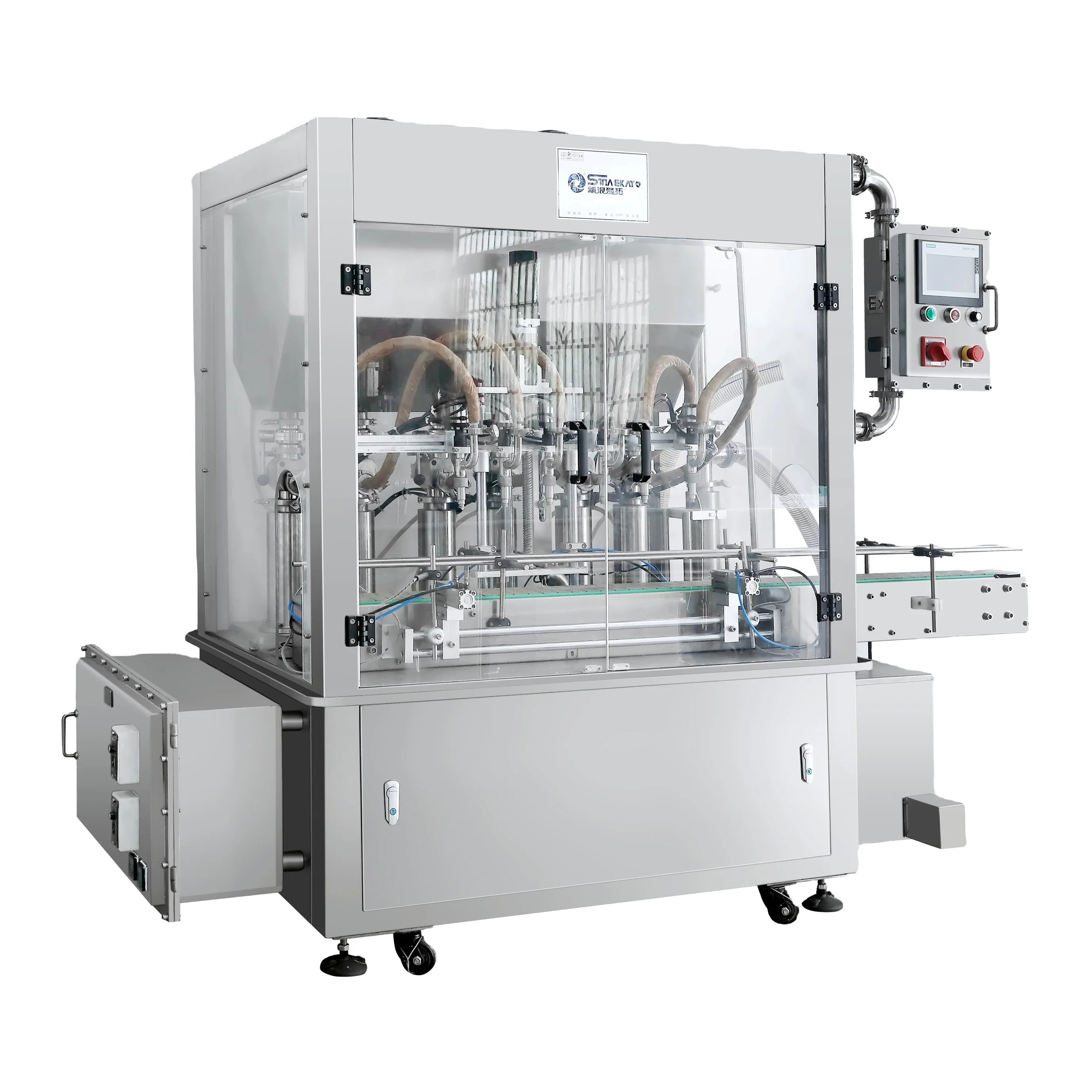 SINA EKATO Automatic Filling Line Machine With Capping Foil Sealing Machines For Lotion Paste Gel Cream Shampoo