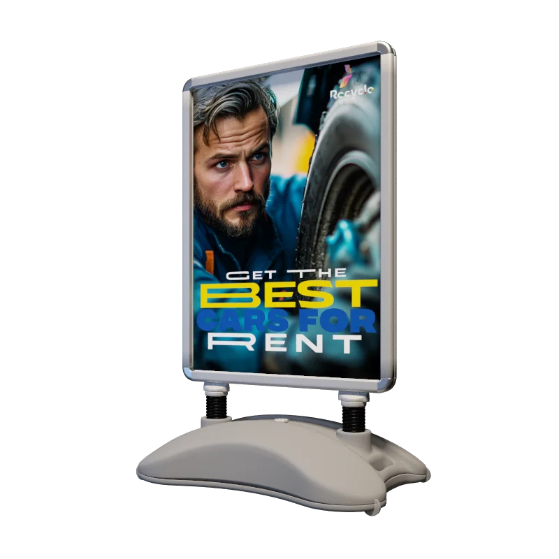 Outdoor Waterproof A-Frame Board PVC/PP Material Aluminum Frame Pavement Sign for Indoor/Outdoor A1 Advertising Poster Stand