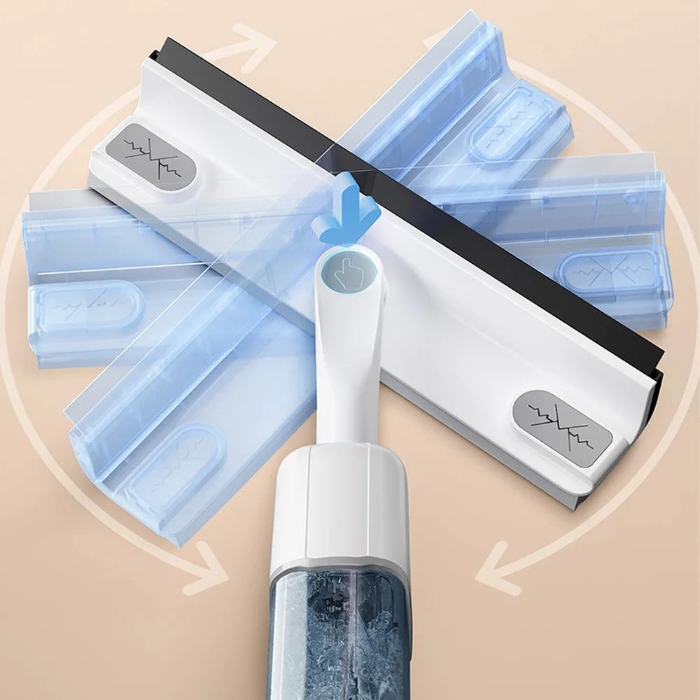 Multifunctional Windows Wiper With Spray 360 Degree Cleaning Window Cleaner Glass Cleaning Wiper Mop Brush For Double-sided Wipe