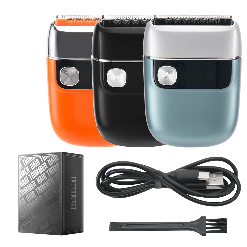 High Quality Metal Case USB Rechargeable Reciprocating shaver Mini Portable Electric Shaver For Men