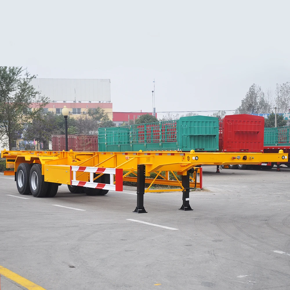 20FT 40tons Extendable Sliding Skeletal Trailers