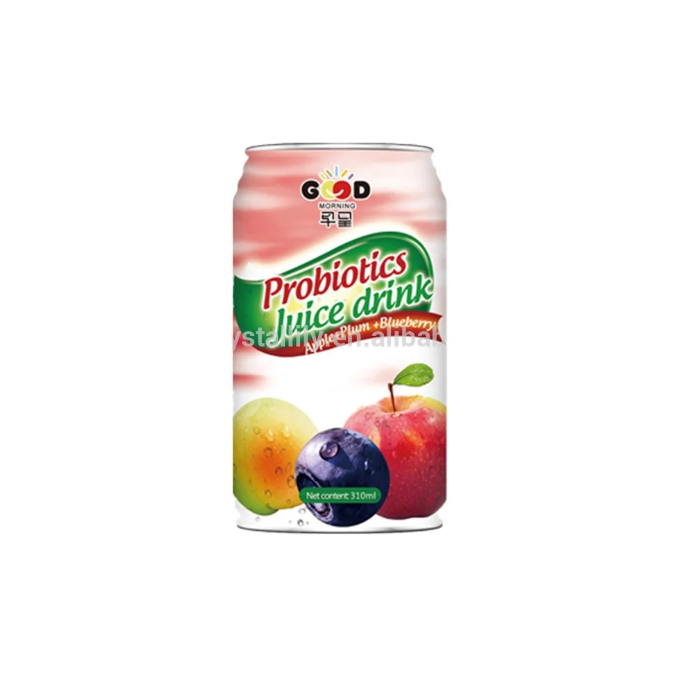 
new design label 310ml 250ml canned probiotics fruit juice drink 