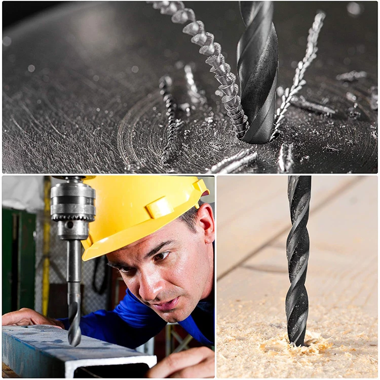 21.5mm Reduced Shank Drill Bit HSS 6542 Black Oxide with 1/2 Inch Straight Shank