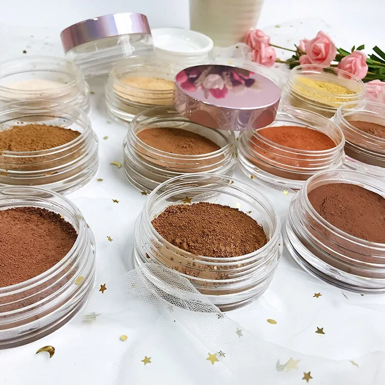 
Loose Powder Makeup Container With Powder Puff Pigment Translucent Loose Setting Powder 