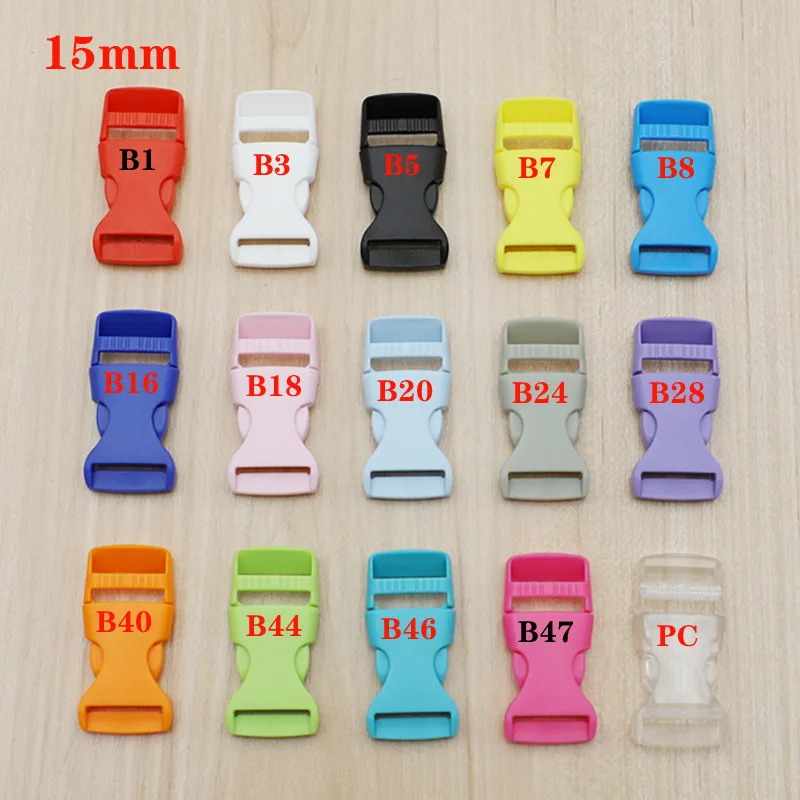 15 mm Color Plastic Side Buckle Color Plastic Quick Released Buckle