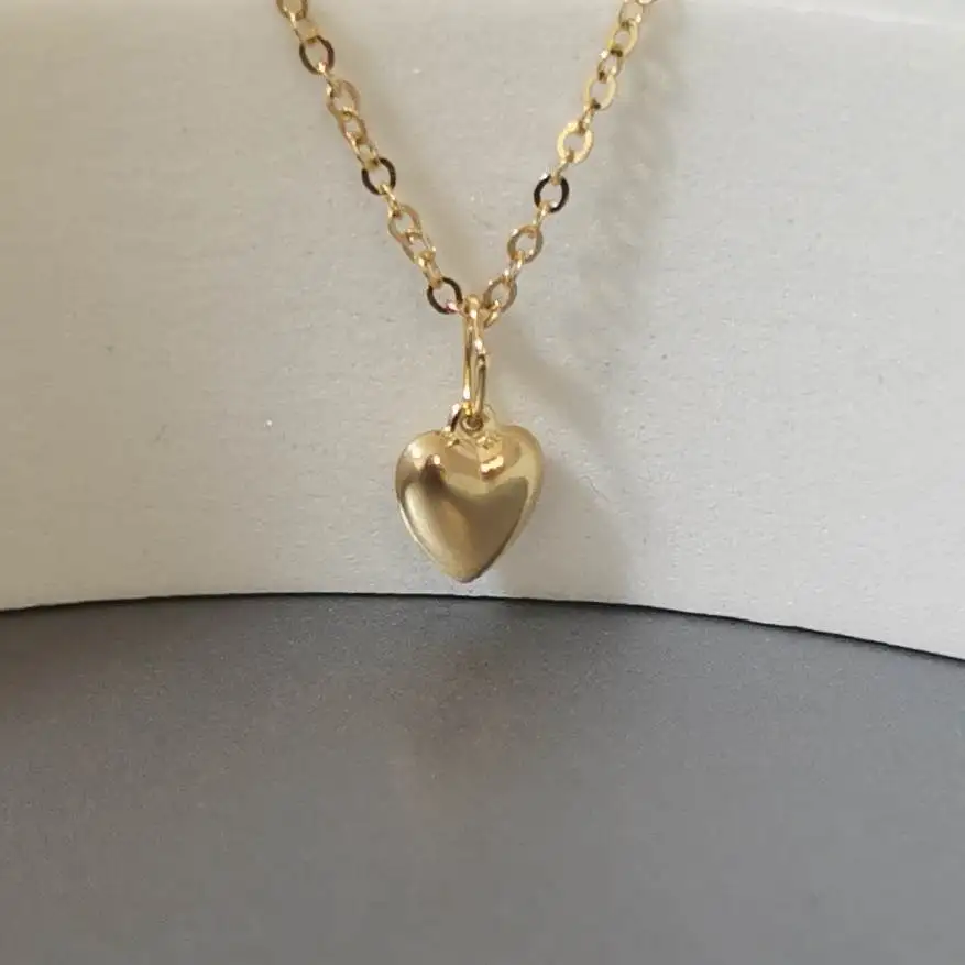 14K Gold Filled Dainty Heart Necklace personalized Pendant Choker Necklace Customized Jewelry for Women