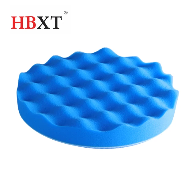 7' 180mm Blue Finish Polishing  Pads Microfiber Pad Waffle Buffing Pads, Foam Polish Pad for Compounding, polish and waxing
