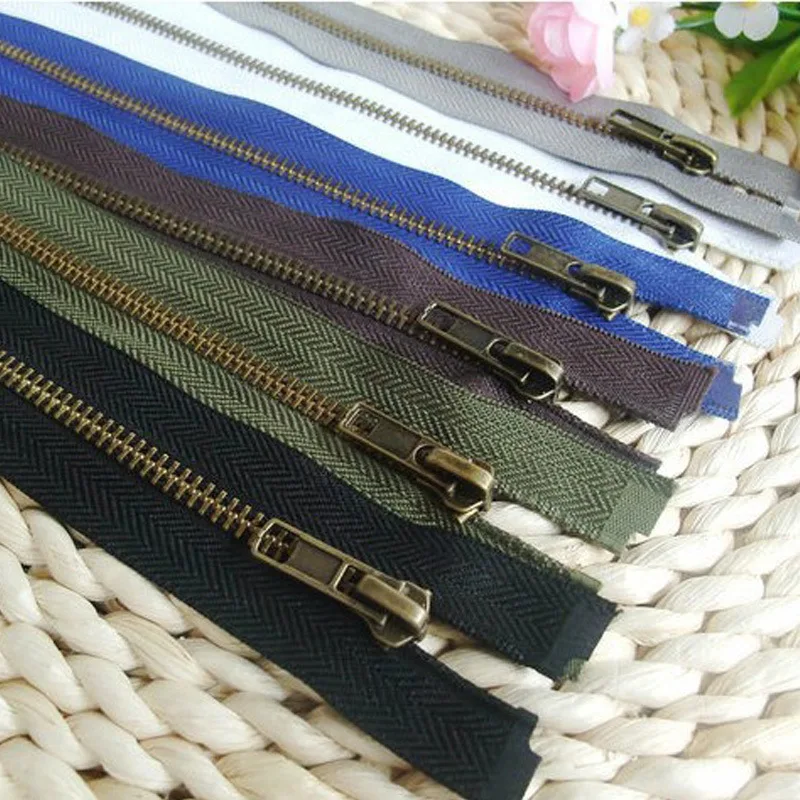 Spot metal double-sided metal zipper platinum light gold bronze rotating head open tail zipper jacket down jacket