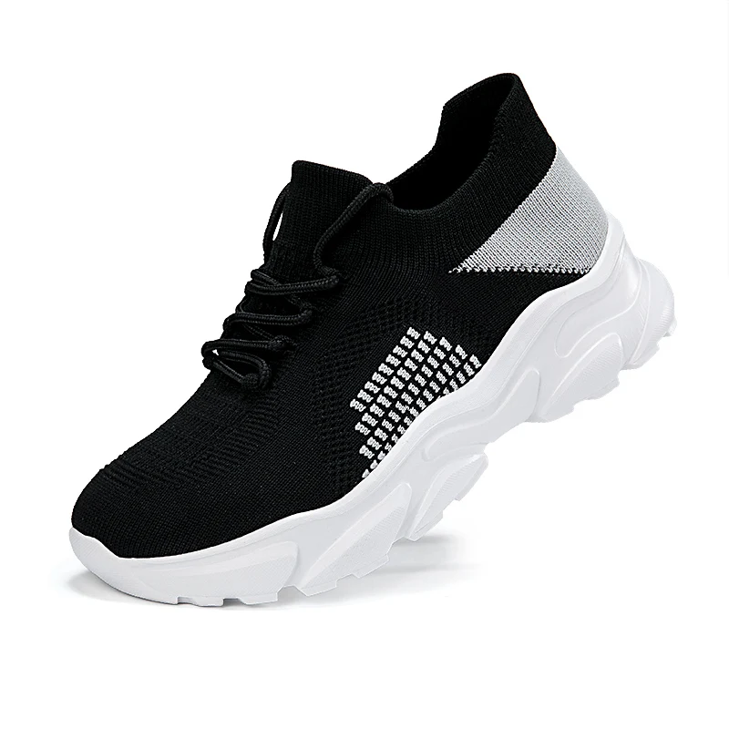 Новые летающие носки супер дышащая женская обувь на шнуровке