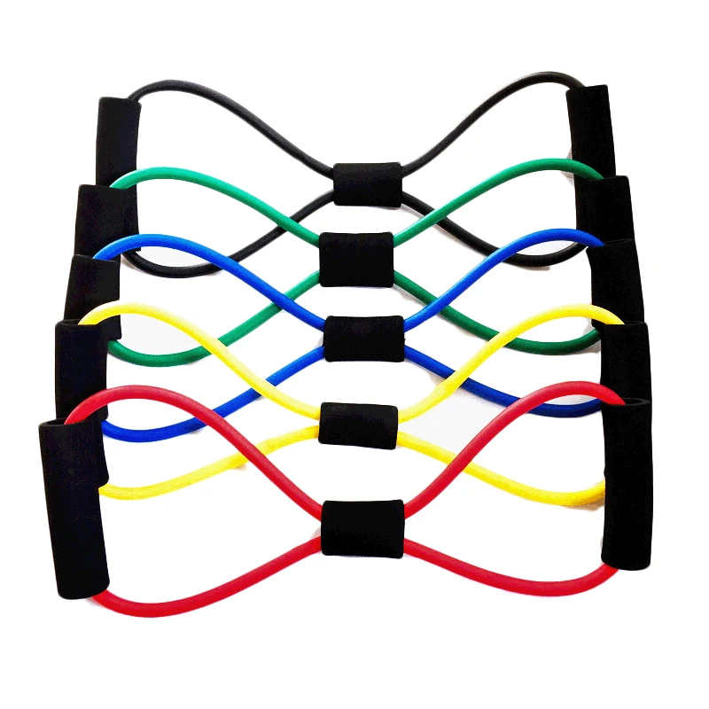 Tpe Fitness Band 8-Word Tension Belt Loop Resistances Band For Fitness Elastic Bands Cross Fit