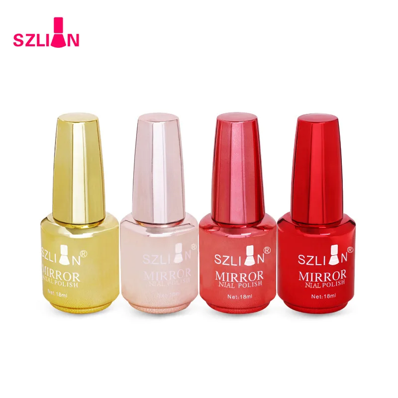 2023 18ml New 12 Colors Can Not Peel Metallic Nail Polish Mirror Nail Polish