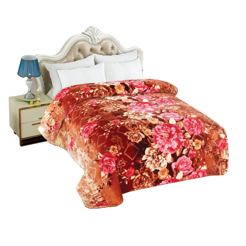 Korean super soft plush raschel blankets 220 x 240 king size single electric warm nonwovens used blankets bale second hand near