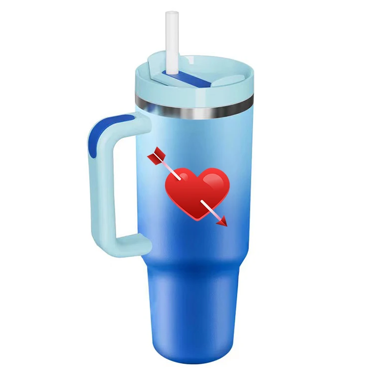 Yeway New Arrival Custom Log 40oz Tumbler With Handle And Straw Lid Car Cup Insulated Stainless Steel Coffee Travel Mug