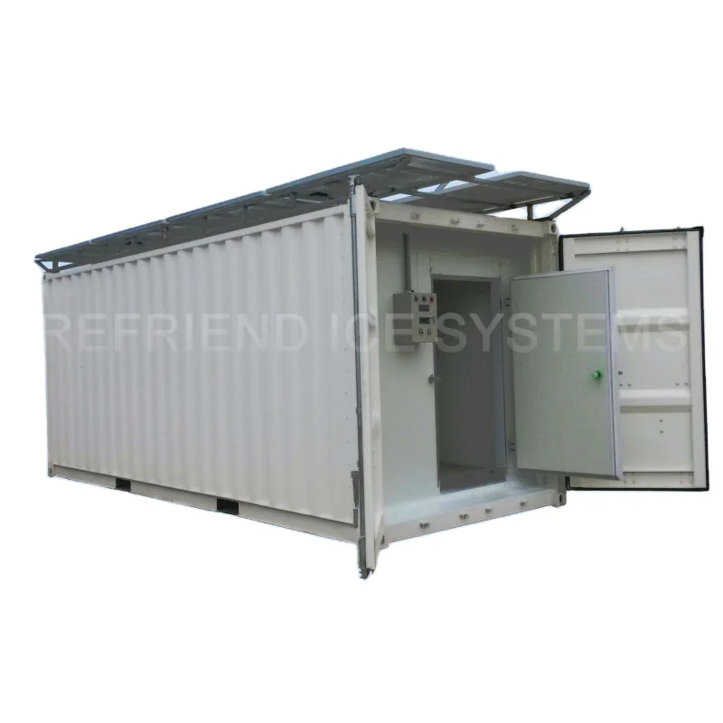 20ft Solar Power Container Freezer and Chiller and ice maker
