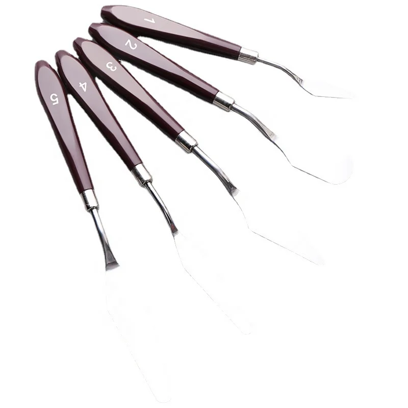 BOMEIJIA Beginner 5pcs/set Oil Painting Gouache Acrylic Paint Scraper Art Supplies For Wholesale