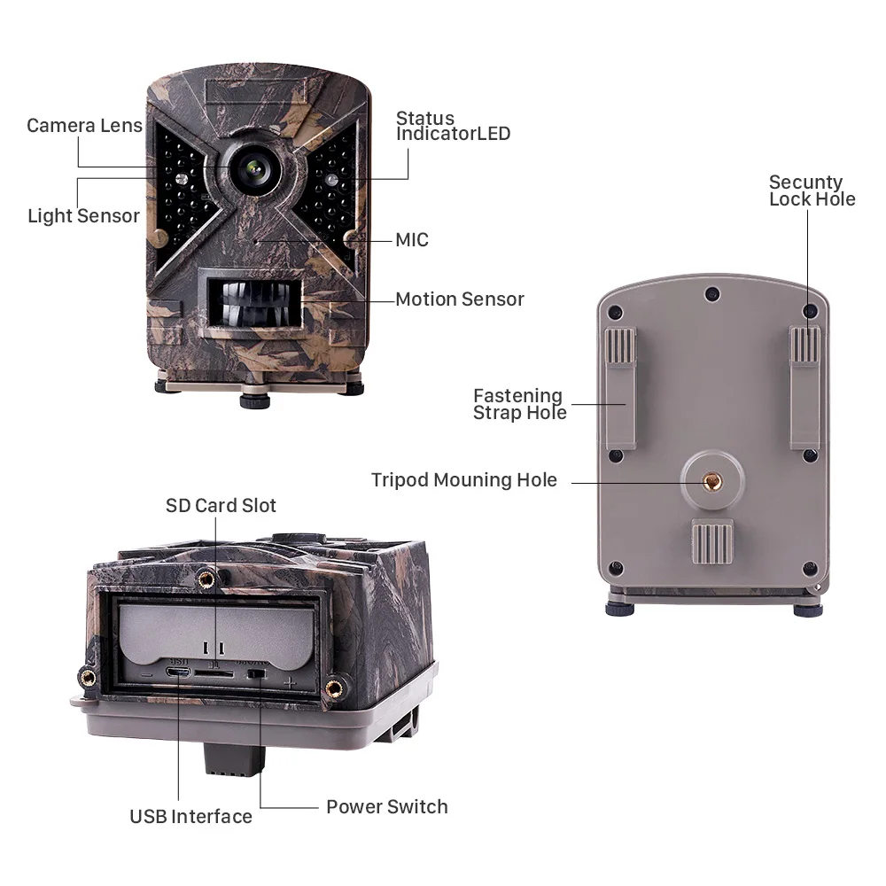 Set-Free !!!  8MP Digital Camera Waterproof Wildlife Camera  940nm No Glow Hunting Game Camera
