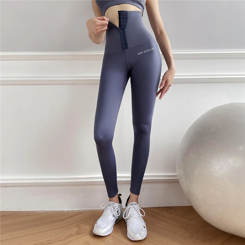 Wholesale Tummy Control Pants Shape Bodysuit Tight Leggins Waist Trainer Corset Tiktok Leggings Neoprene Slimming Pants