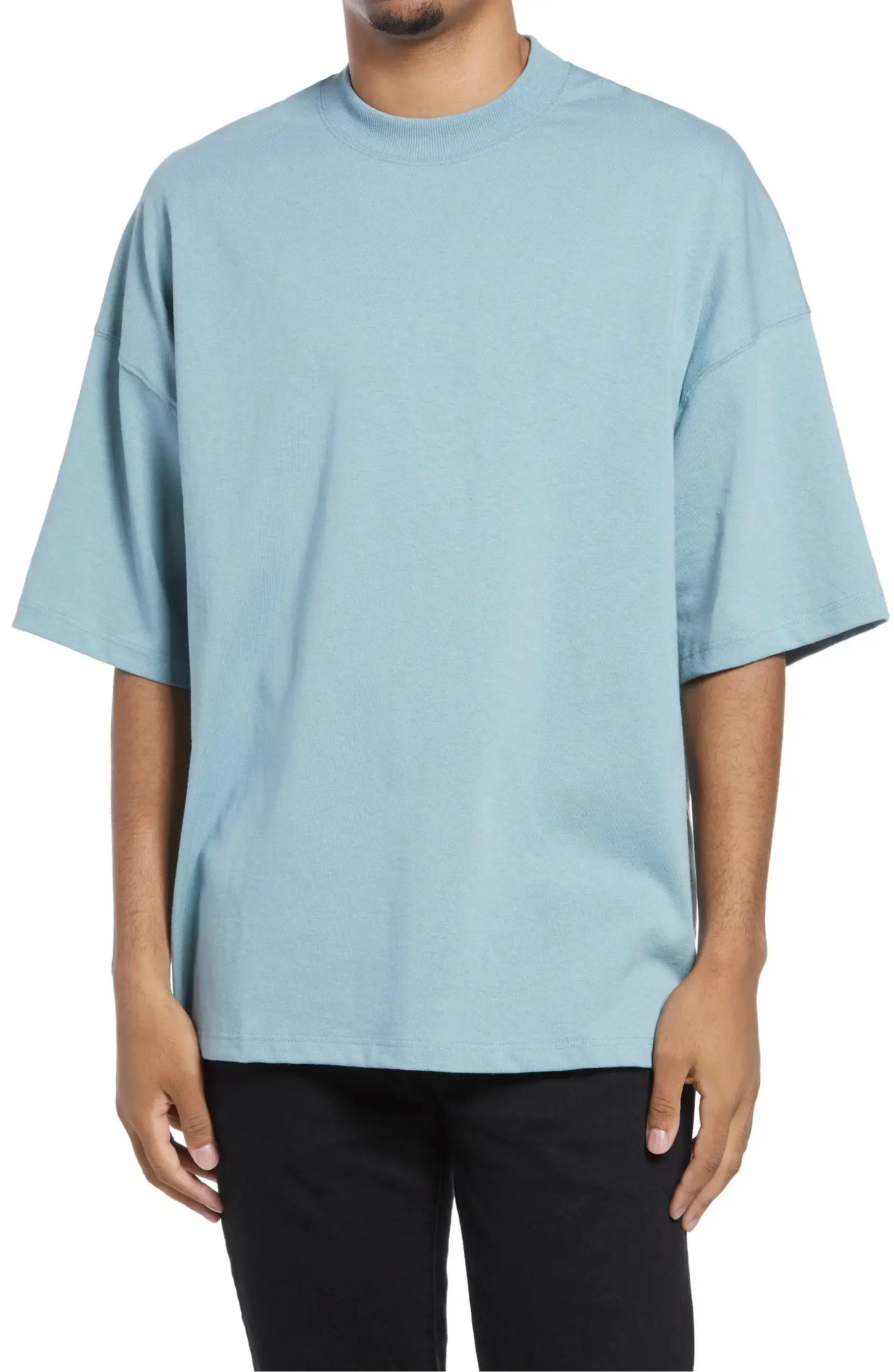 round neck over size thick supima cotton heavy t shirt 100% cotton