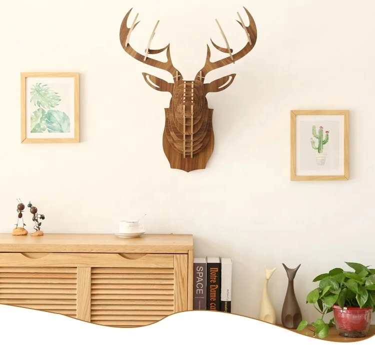 Hot Sales MDF Animal Head For Home Decorations (HOME+) Art Decor