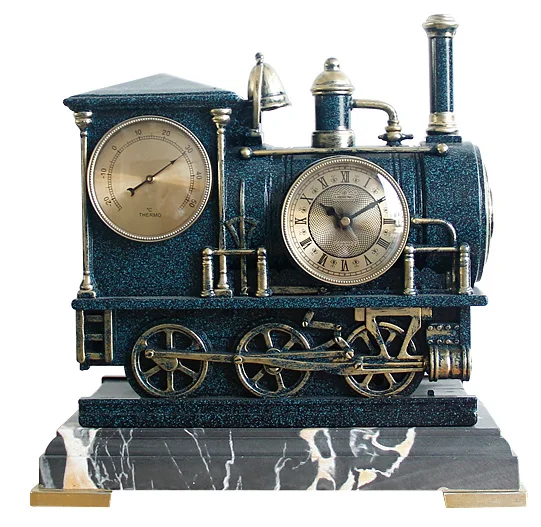 Luxury train shaped thermometer clock 948