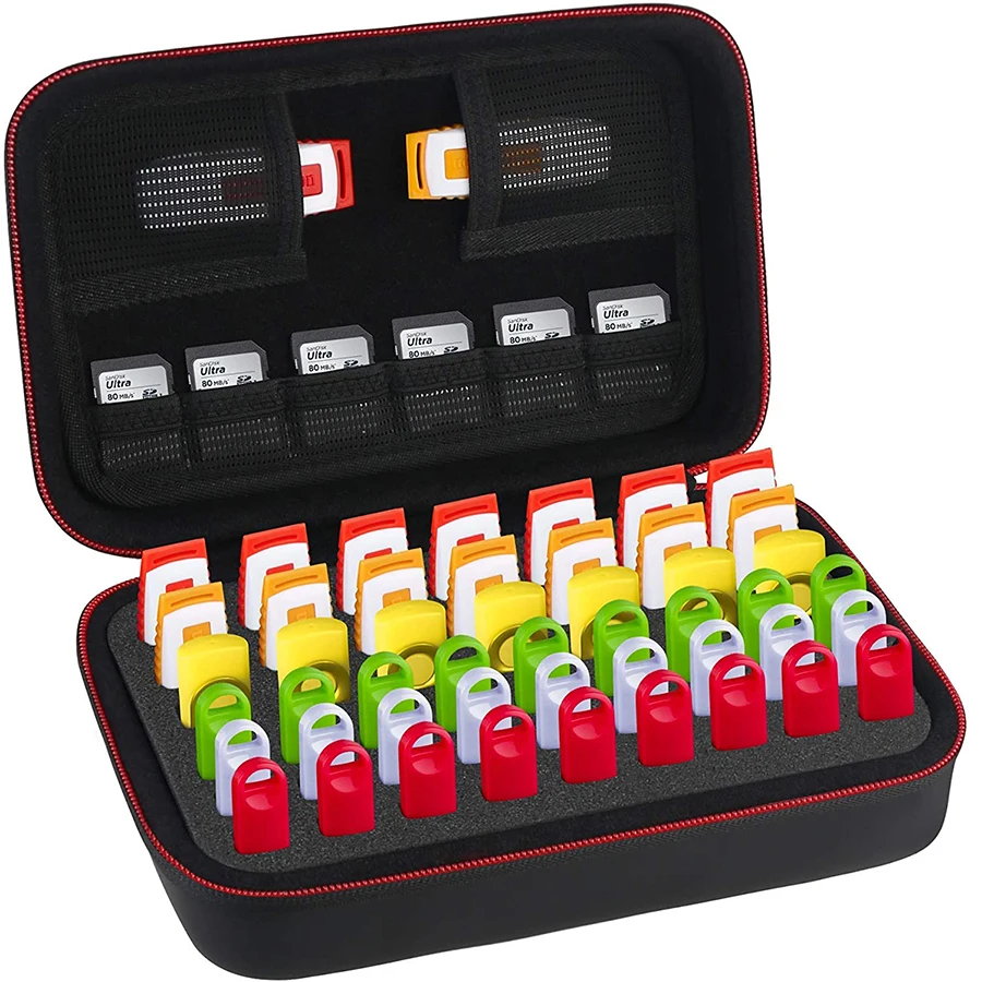 SD Cards Thumb Drive Memory Card Holder for SanDisk Samsung Netac PNY TOPESEL USB Pen Drives USB Flash Drive Case