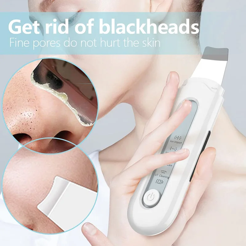  Wholesale Ultrasound Ion Deep Facial Cleansing Machine Remove Blackhead Wrinkle Pore Clean Face Ultrasonic Skin