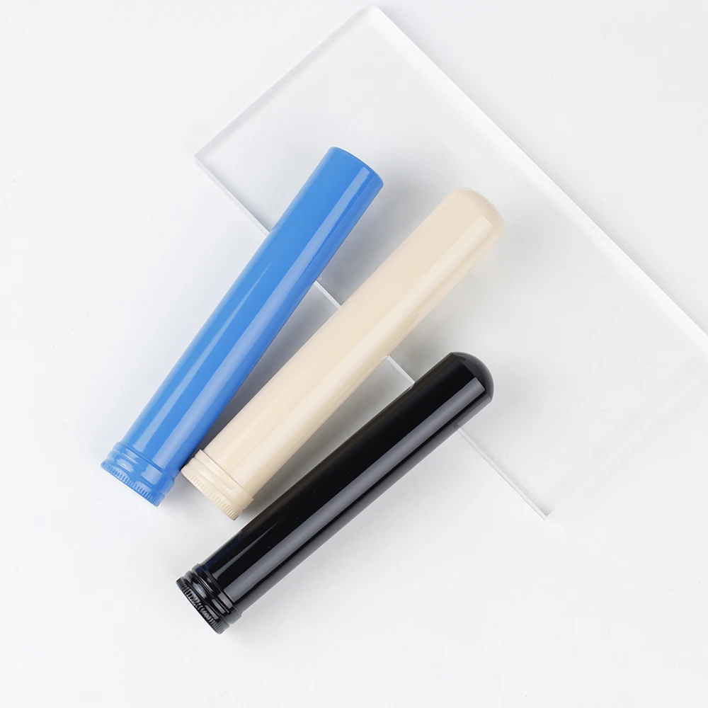 Hot sale 25mm customized empty aluminium packaging metal case single screw cap cigar tube