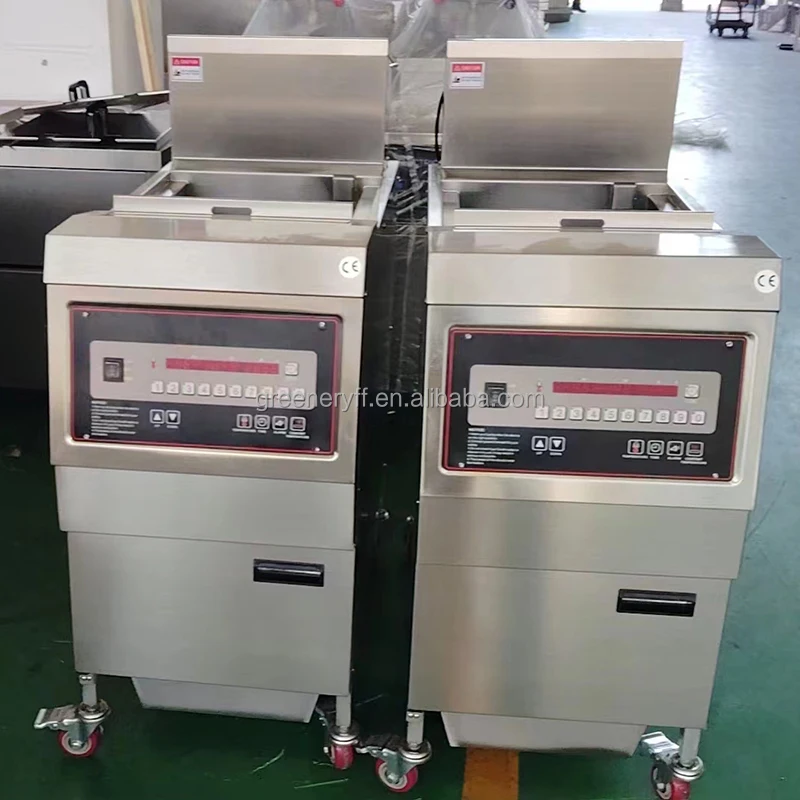 Good Quality Commercial Propane 2 Basket Deep Fryer For Gas With Hood Electric Professional Burner With Timer Oil Filter System