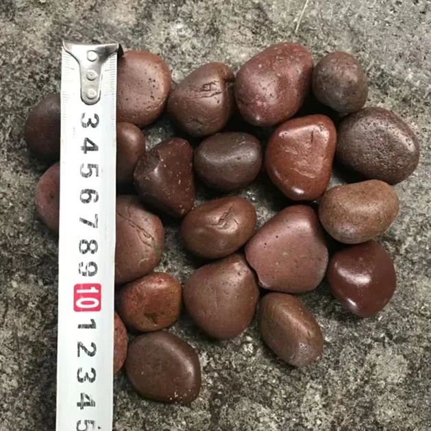 Wholesale Hot Sale Natural River Stone Red Polished Pebbles&Cobbles From Cobble Supplier For Landscaping