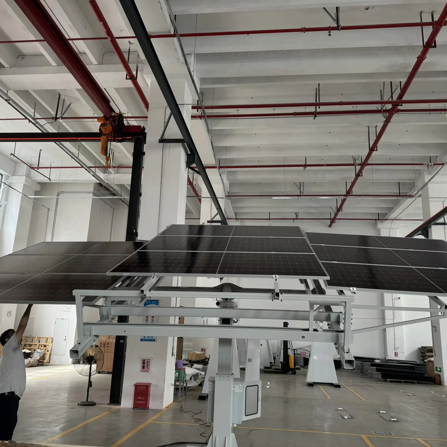 Dual Axis Foldable Solar Tracking System Ground-Mounted Home Solar Energy System with MPPT Controller and Lithium Ion Battery