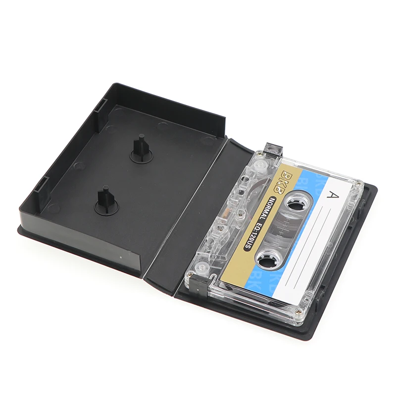 Wholesale Blank Bulk Empty Cassette Packaging Box Clear Audio Cassette Box Plastic  Game Recorder Music Cassette Tape Case Black