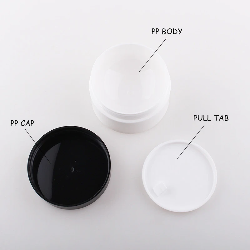 High Quality 5g-100g Body Round Frosted Face Cream Jars With PP Plastic Lids For Personal Care Packaging