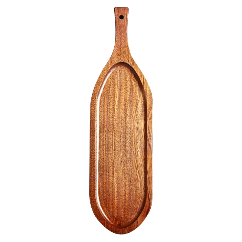 Sustainable Sapele Wood Bread Board Ugyen Strip Pallet for Dessert Cake Serving Polished Technique Food Plate Sushi Meal Serving